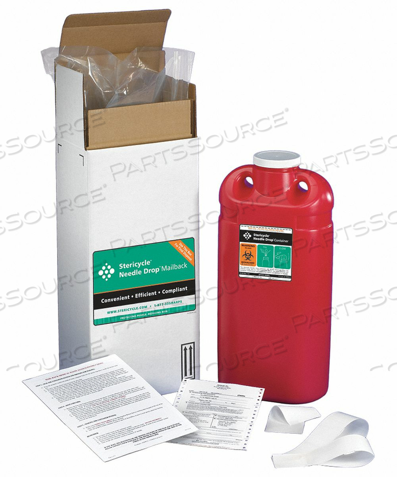 SHARPS MAILBACK SYSTEM 3 GAL. SCREW LID by Stericycle SHARPS MAILBACK SYSTEM 3 GAL. SCREW LID by Stericycle