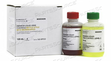 CONSULT™ PREMIUM LIQUID URINE BOTTLE CONTROLS, 2 LEVELS (480 PER BOX) by McKesson