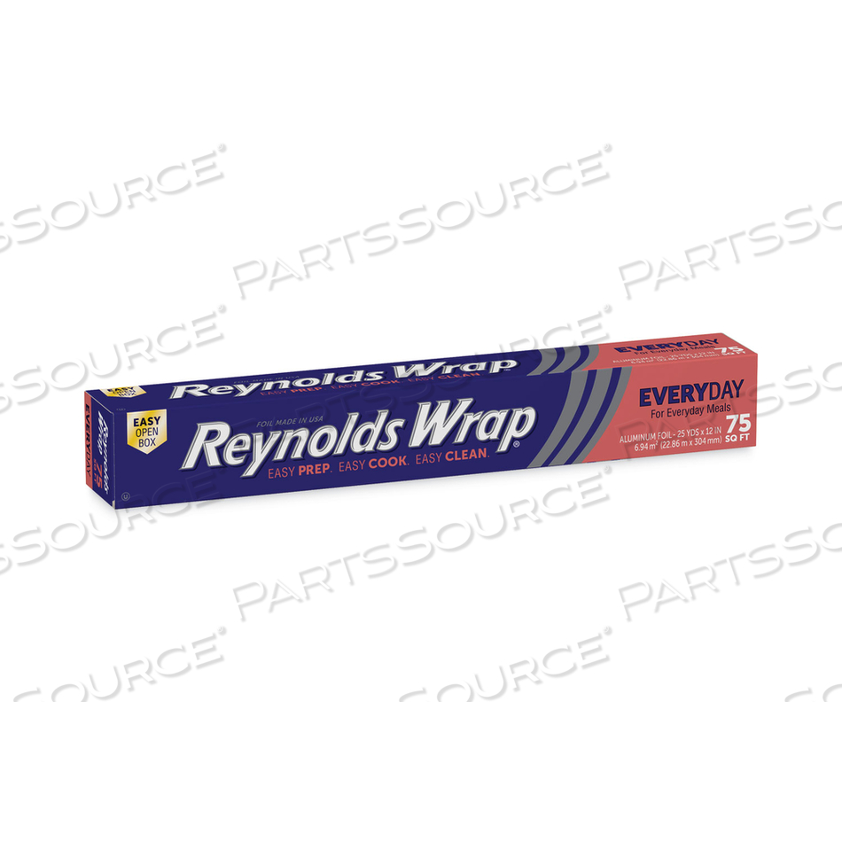 STANDARD ALUMINUM FOIL ROLL, 12" X 75 FT, SILVER by Reynolds