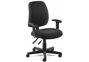 TASK CHAIR BLACK ADJ. ARMS BACK 19 H by OFM Inc