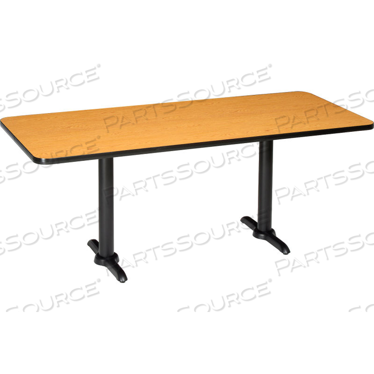 INTERION RESTAURANT TABLE, 60"LX30"W, OAK by National Public Seating