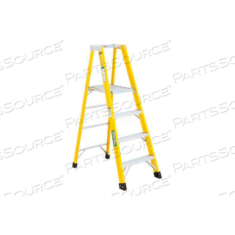 GREEN BULL SERIES 2072 FIBERGLASS PLATFORM LADDER - 6' 