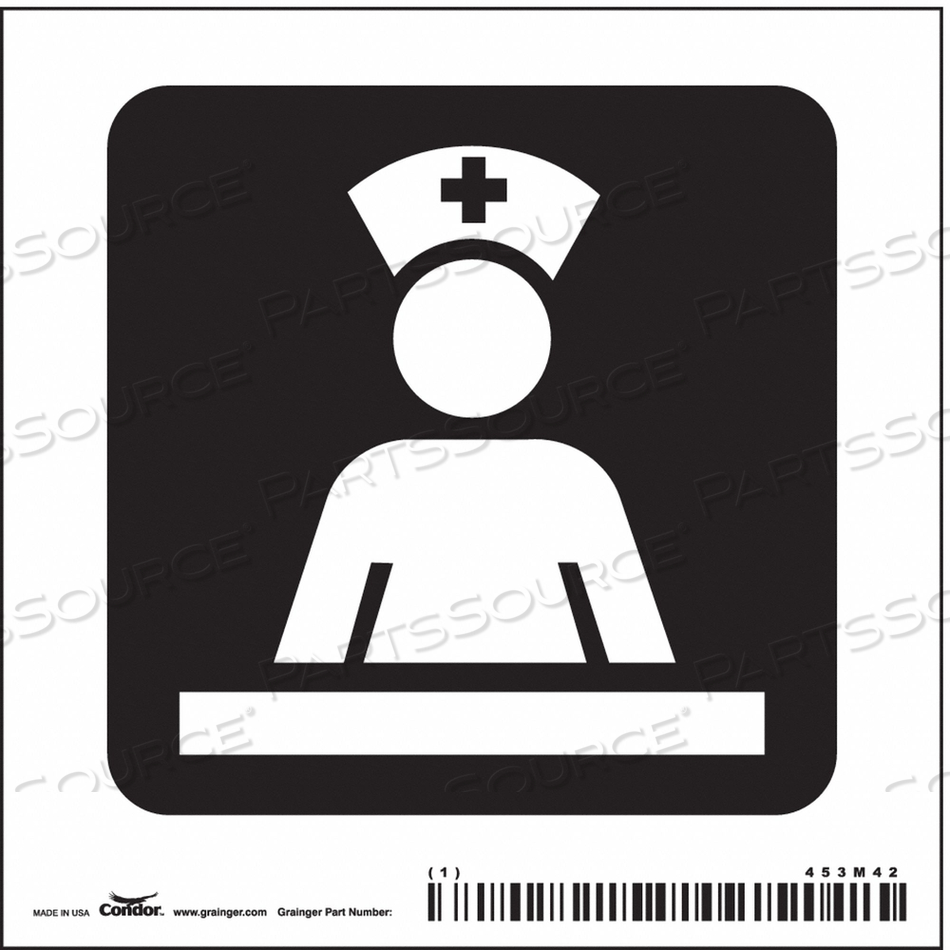 HOSPITAL SIGN 4 H X 4 W 0.004 THICK 