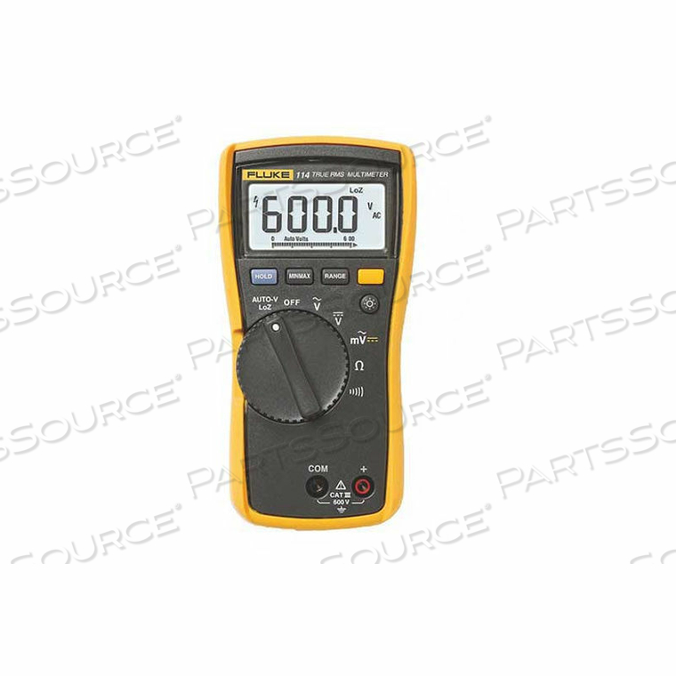 114 ELECTRICAL TRMS MULTIMETER, CAT III 600 V SAFETY RATED by Fluke Electronics Corp (Industrial Div.) 114 ELECTRICAL TRMS MULTIMETER, CAT III 600 V SAFETY RATED by Fluke Electronics Corp (Industrial Div.)