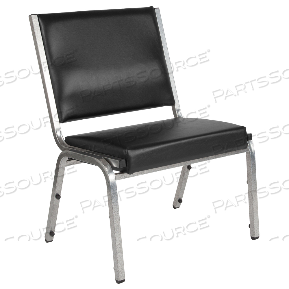 HERCULES SERIES 1000 LB. RATED BLACK ANTIMICROBIAL VINYL BARIATRIC MEDICAL RECEPTION CHAIR by Flash Furniture