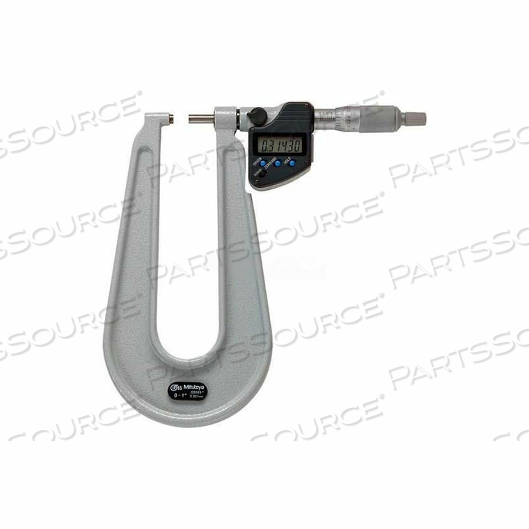 DIGIMATIC 0-1"/25.4MM DEEP THROAT MICROMETER DATA OUTPUT & RATCHET STOP THIMBLE by Mitutoyo DIGIMATIC 0-1"/25.4MM DEEP THROAT MICROMETER DATA OUTPUT & RATCHET STOP THIMBLE by Mitutoyo
