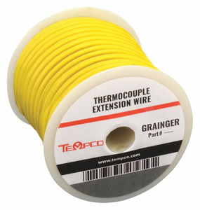 THERMOCOUPLE EXT WIRE KX 20AWG YEL 250FT by Tempco