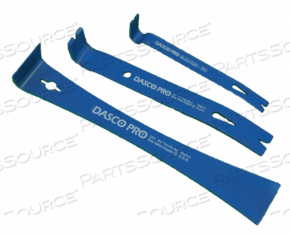 PRY BAR SET PIECES 3 HIGH CARBON STEEL by Dasco Pro PRY BAR SET PIECES 3 HIGH CARBON STEEL by Dasco Pro