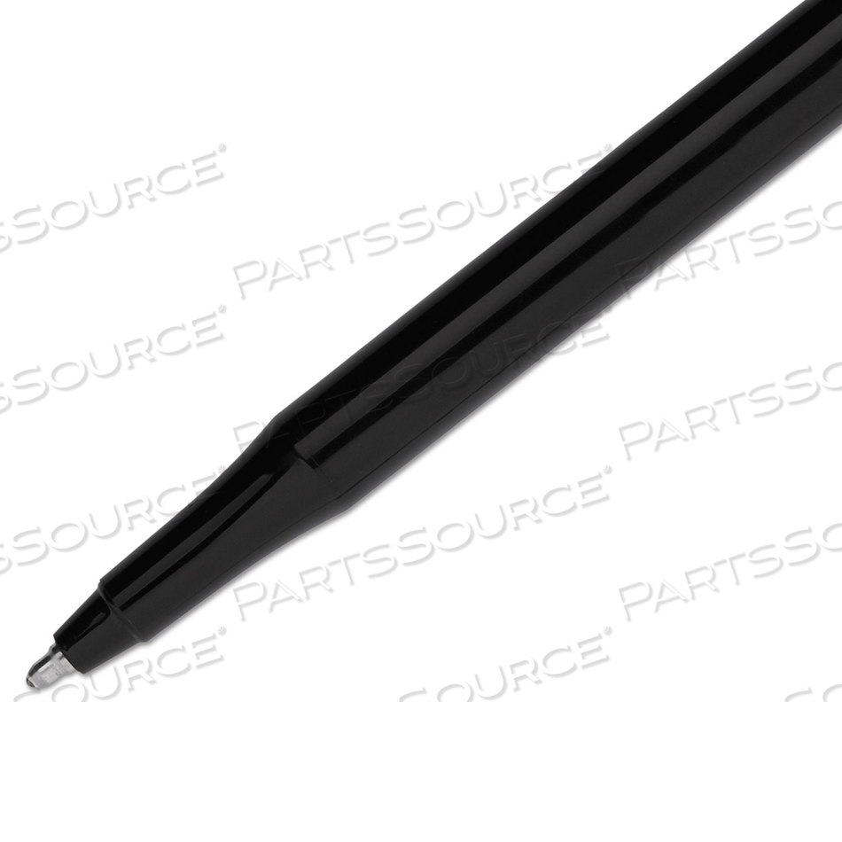 ERASER MATE BALLPOINT PEN, STICK, MEDIUM 1 MM, BLACK INK, BLACK BARREL by Paper Mate
