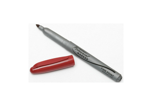 PERMANENT MARKER RED INK FINE TIP PK12 by Skilcraft