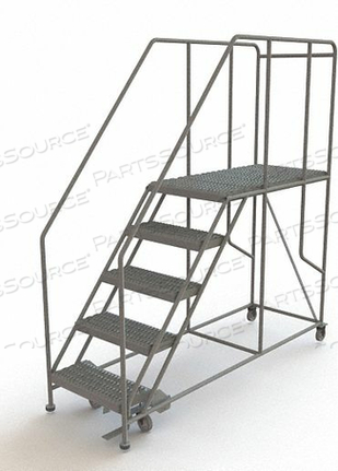 MOBILE 5 STEP STEEL 24"W X 48"L WORK PLATFORM LADDER - 800 LB. CAPACITY by Tri-Arc