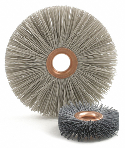 WHEEL BRUSH 4 DIA ABRASIVE NYLON by Brush Research Mfg.