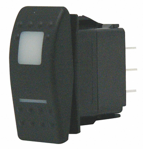 LIGHTED ROCKER SWITCH DPDT 7 CONNECTIONS by Carling Technologies