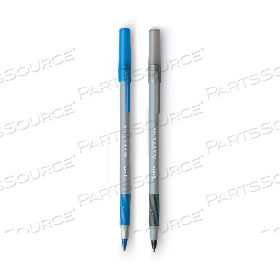ROUND STIC GRIP XTRA COMFORT BALLPOINT PEN VALUE PACK, EASY-GLIDE, STICK, MEDIUM 1.2MM, ASSORTED INK AND BARREL COLORS by BIC