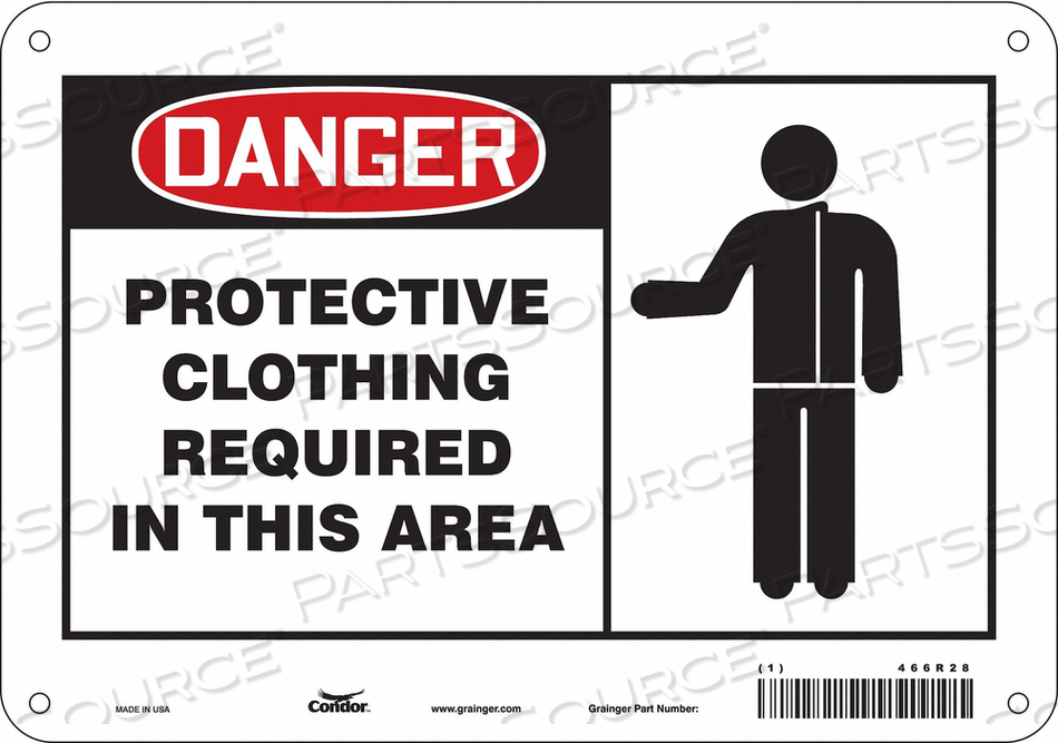 SAFETY SIGN 7 H 10 W PLASTIC 
