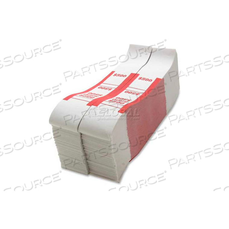 COLOR-CODED QUICK STICK CURRENCY BAND $500 IN $5 BILLS RED, 1000 BANDS/PACK by Sparco Products COLOR-CODED QUICK STICK CURRENCY BAND $500 IN $5 BILLS RED, 1000 BANDS/PACK by Sparco Products
