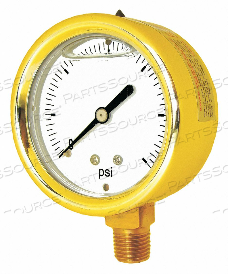 PRESSURE GAUGE 1/4 IN NPT 2-1/2 IN. by PIC Gauges