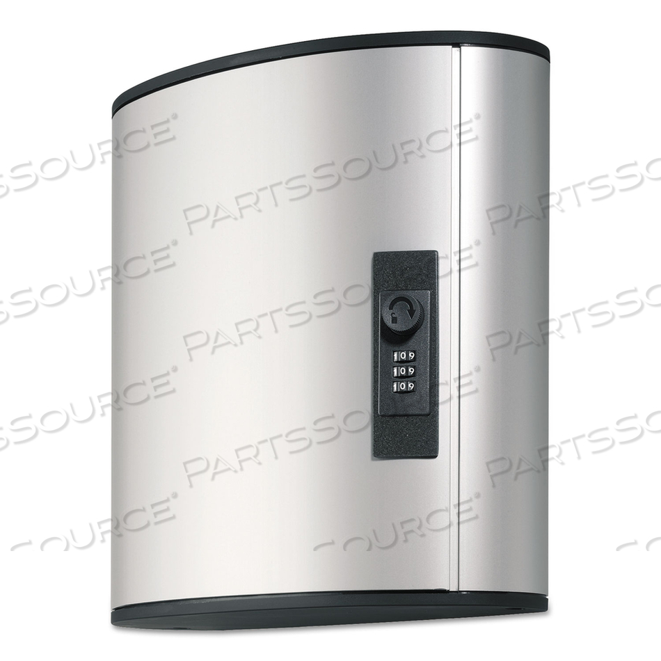 LOCKING KEY CABINET, 36-KEY, BRUSHED ALUMINUM, SILVER, 11.75 X 4.63 X 11 by Durable