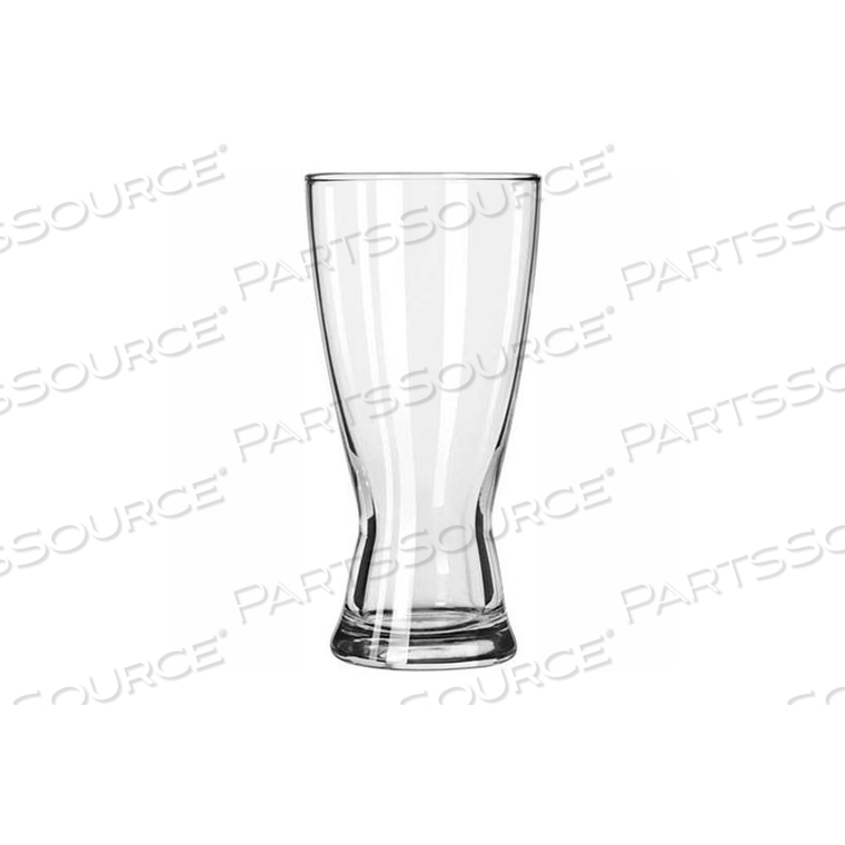 PILSNER GLASS, HOUR GLASS 15 OZ., 36 PACK 