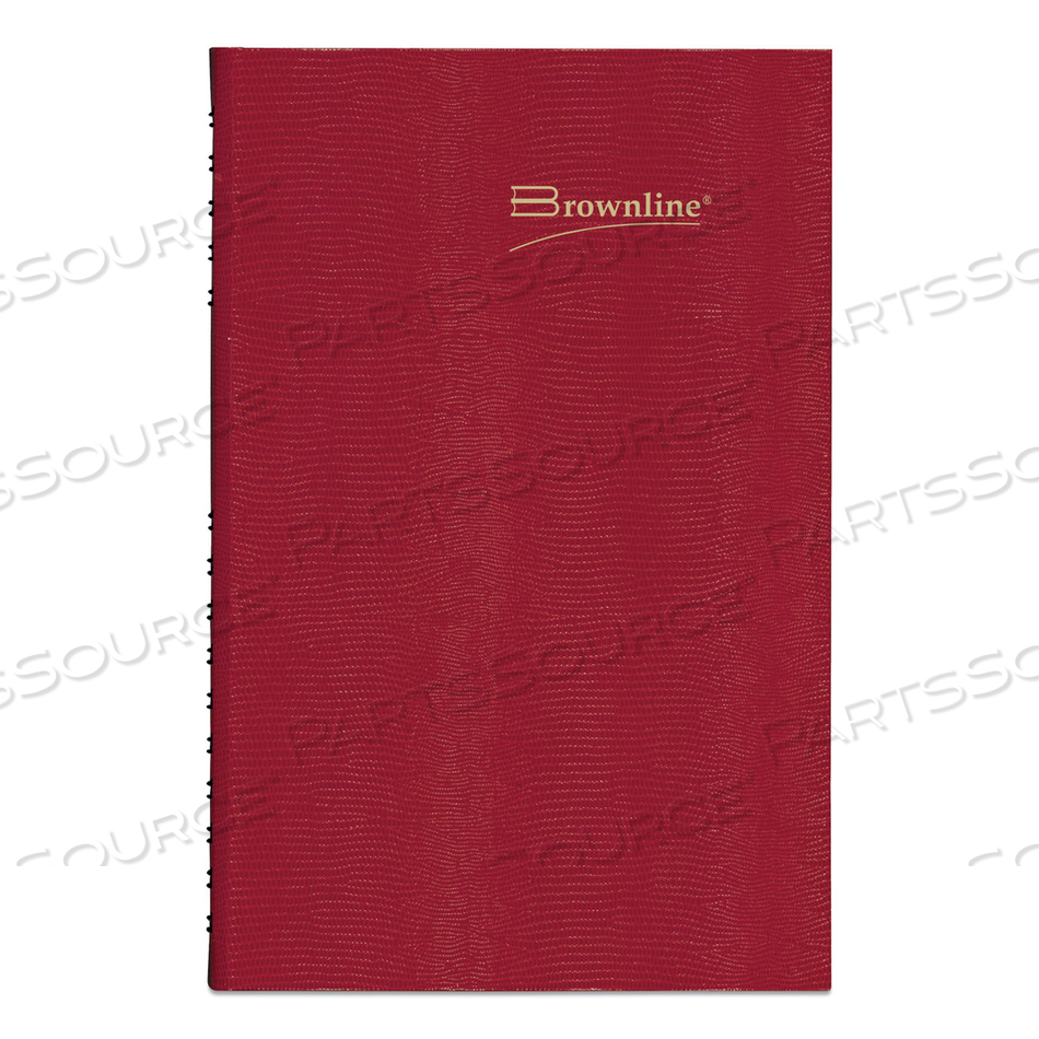 DAILY PLANNER 8 X 10 RED by Brownline