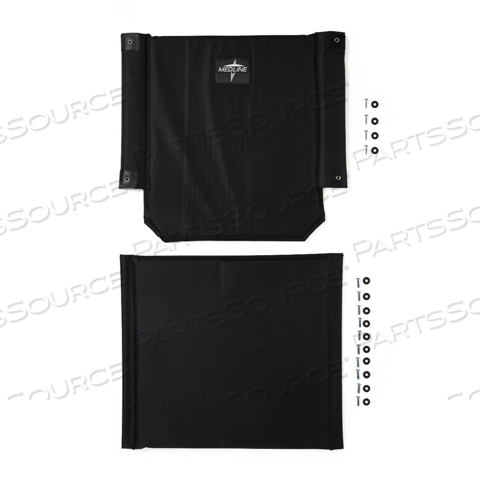 20" K4 LIGHTWEIGHT WHEELCHAIR UPHOLSTERY KIT - BLACK by Medline Industries, Inc.