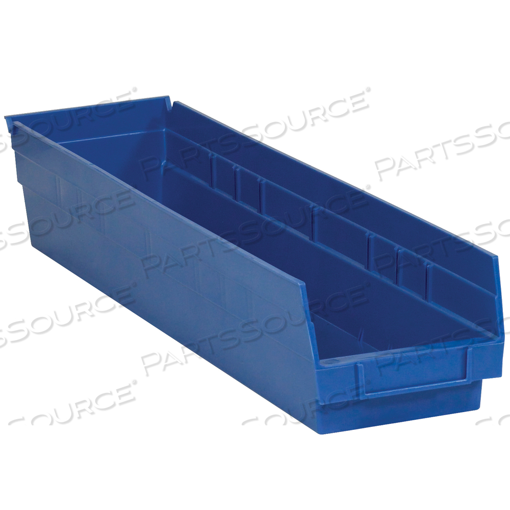 PLASTIC SHELF BIN BOXES, 23 5/8" X 4 1/8" X 4", BLUE, 16/CASE by BOX Partners (Box Acquisitions, LLC)