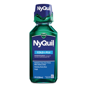 NYQUIL COLD AND FLU NIGHTTIME LIQUID, 12 OZ BOTTLE by Vicks