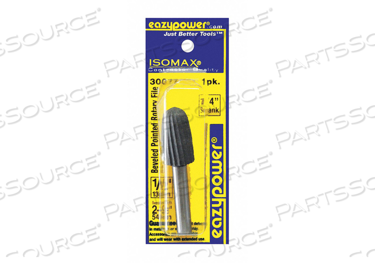 BEVELED POINTED ROTARY FILE 1/2IN. 1PCS. by Eazypower