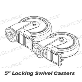 PATIENT LIFT FRONT CASTER WITH BRAKE by Invacare Corporation