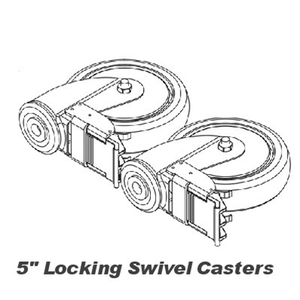 PATIENT LIFT FRONT CASTER WITH BRAKE by Invacare Corporation