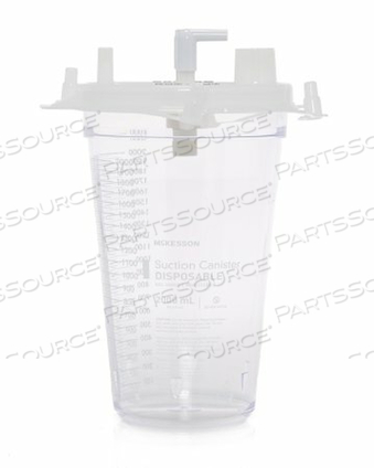 SUCTION CANISTER 2000 ML POUR LID (6 PER BOX) by McKesson SUCTION CANISTER 2000 ML POUR LID (6 PER BOX) by McKesson