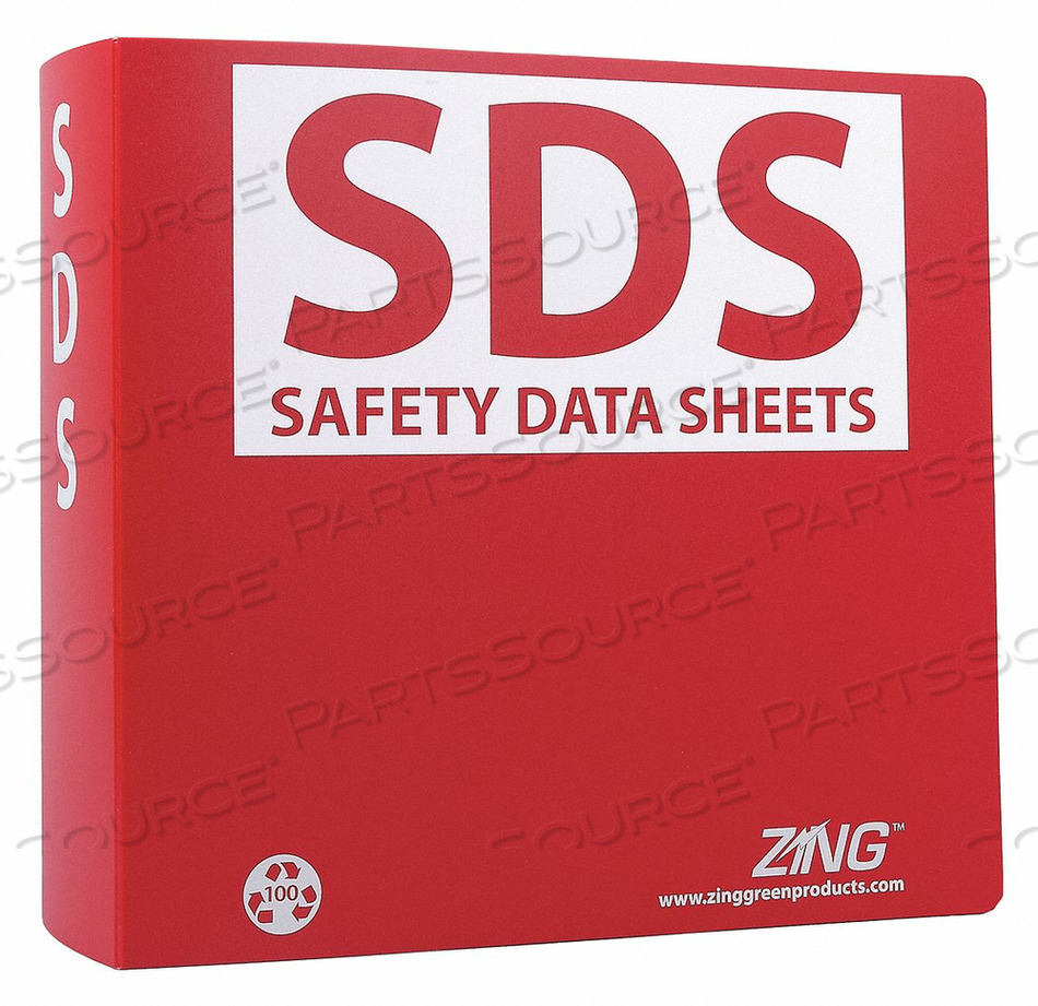 GHS SDS BINDER 3 IN. by ZING Green Safety Products