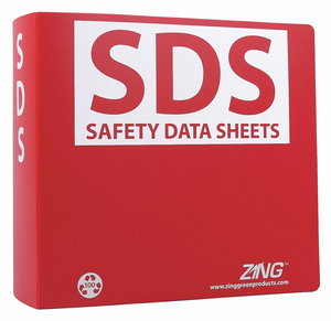 GHS SDS BINDER 3 IN. by ZING Green Safety Products
