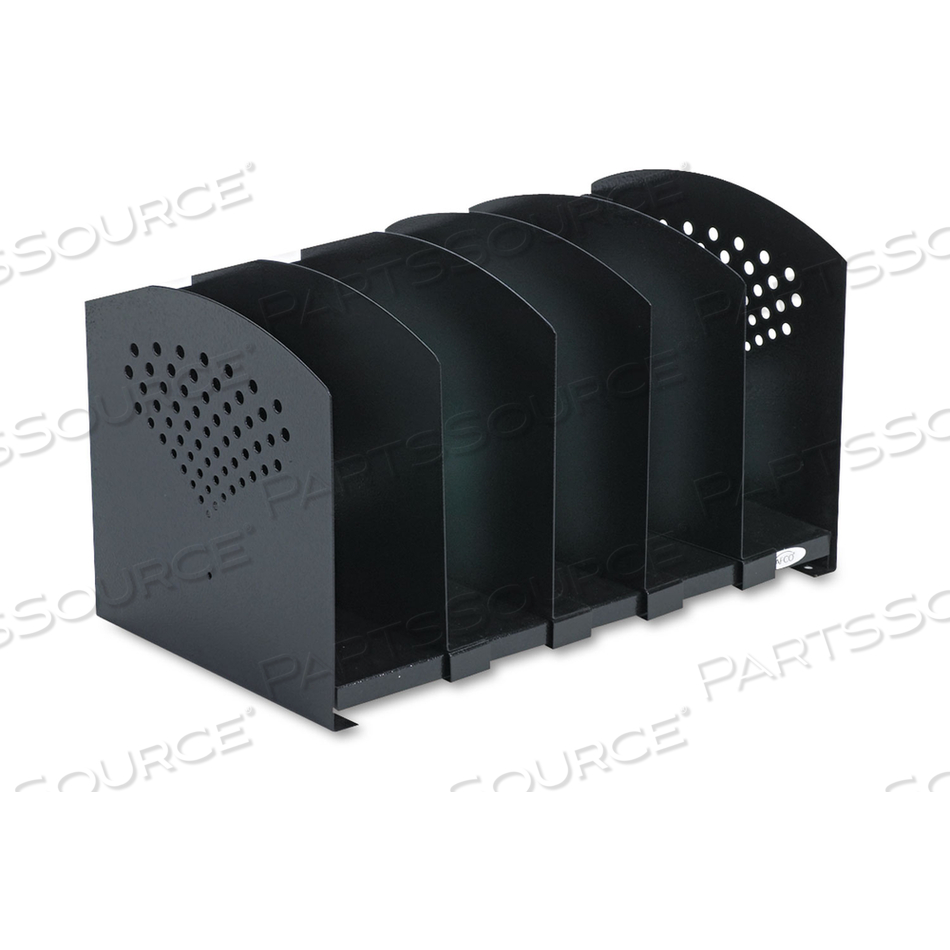 FIVE-SECTION ADJUSTABLE STEEL BOOK RACK,15.25 X 9 X 9.25, BLACK by Safco FIVE-SECTION ADJUSTABLE STEEL BOOK RACK,15.25 X 9 X 9.25, BLACK by Safco