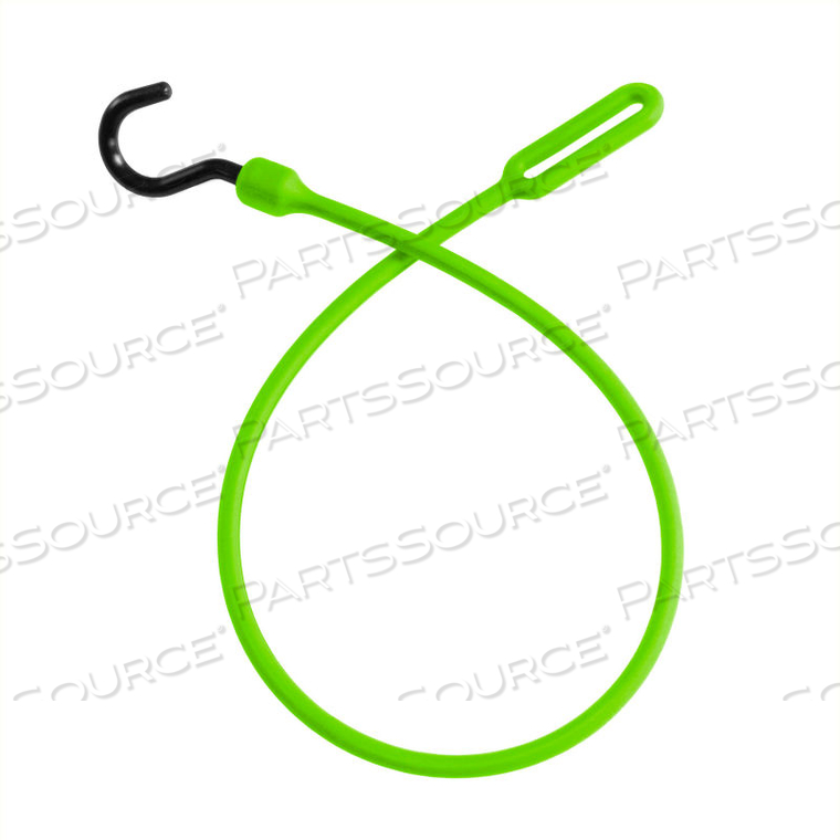 THE BETTER BUNGEE 30" LOOP BUNGEE CORD WITH NYLON END - SAFETY GREEN 