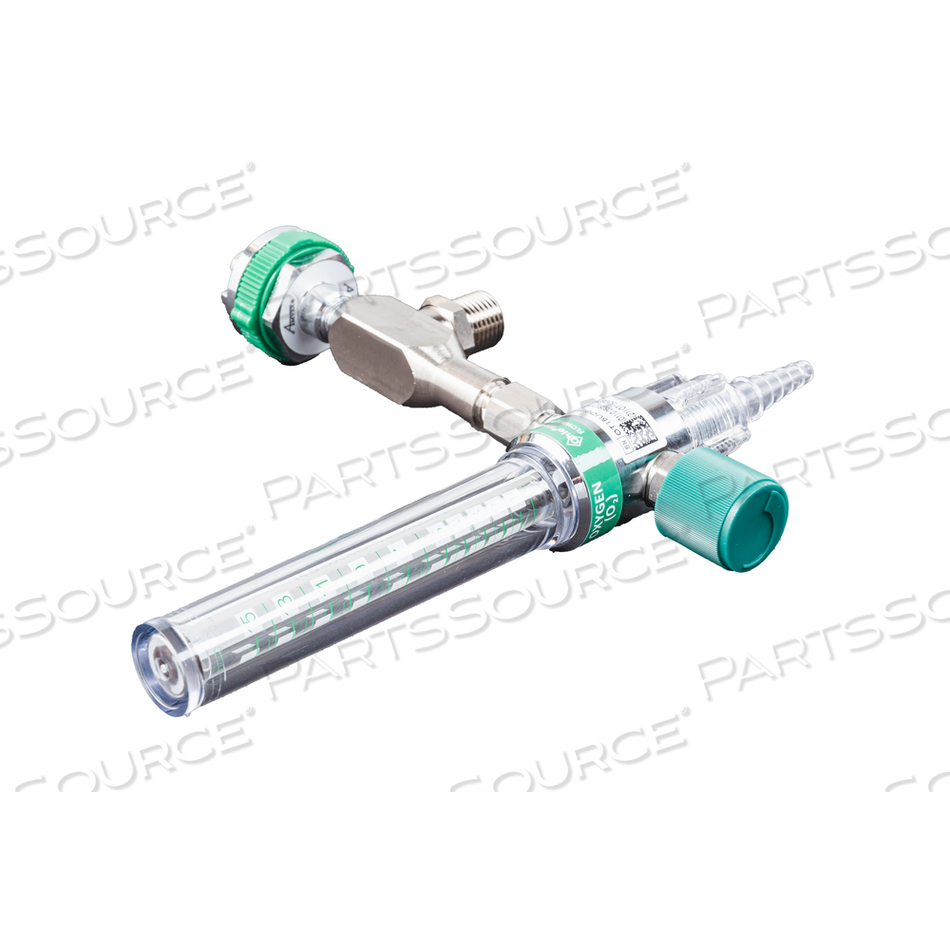 139 H X 28 W X 86MM D 15LPM BRASS PRESSURE COMPENSATED OXYGEN SINGLE FLOWMETER by Ohio Medical, LLC