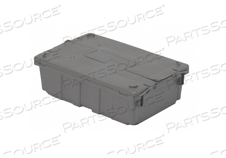 ATTACHED LID CONTAINER 0.8 CU FT GRAY by Lewisbins