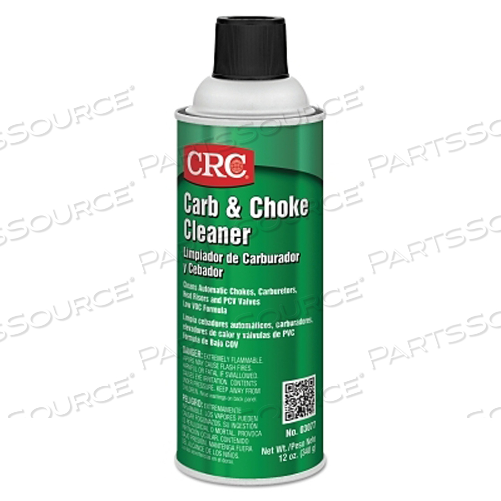 CARB AND CHOKE CLEANER, 16 OZ AEROSOL CAN, SOLVENT ODOR by CRC Industries CARB AND CHOKE CLEANER, 16 OZ AEROSOL CAN, SOLVENT ODOR by CRC Industries