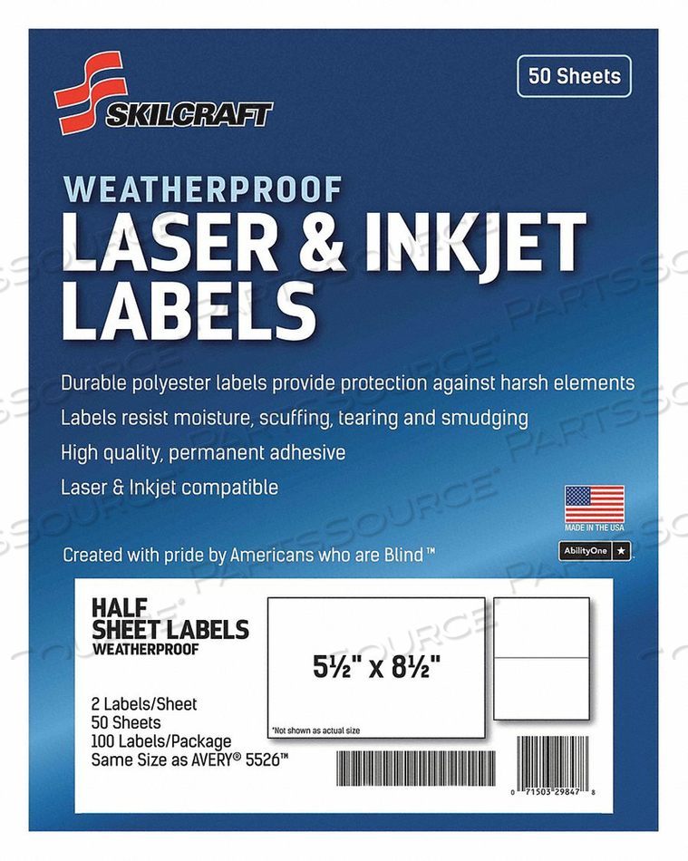 MULTIPLE PURPOSE LABEL PAPER PK50 by Ability One MULTIPLE PURPOSE LABEL PAPER PK50 by Ability One