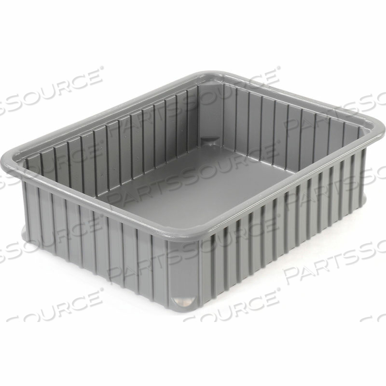 MODULAR DIVIDABLE PLASTIC TOTE BOX, 22"L X 17"W X 6"H by Cr Daniels | Dandux