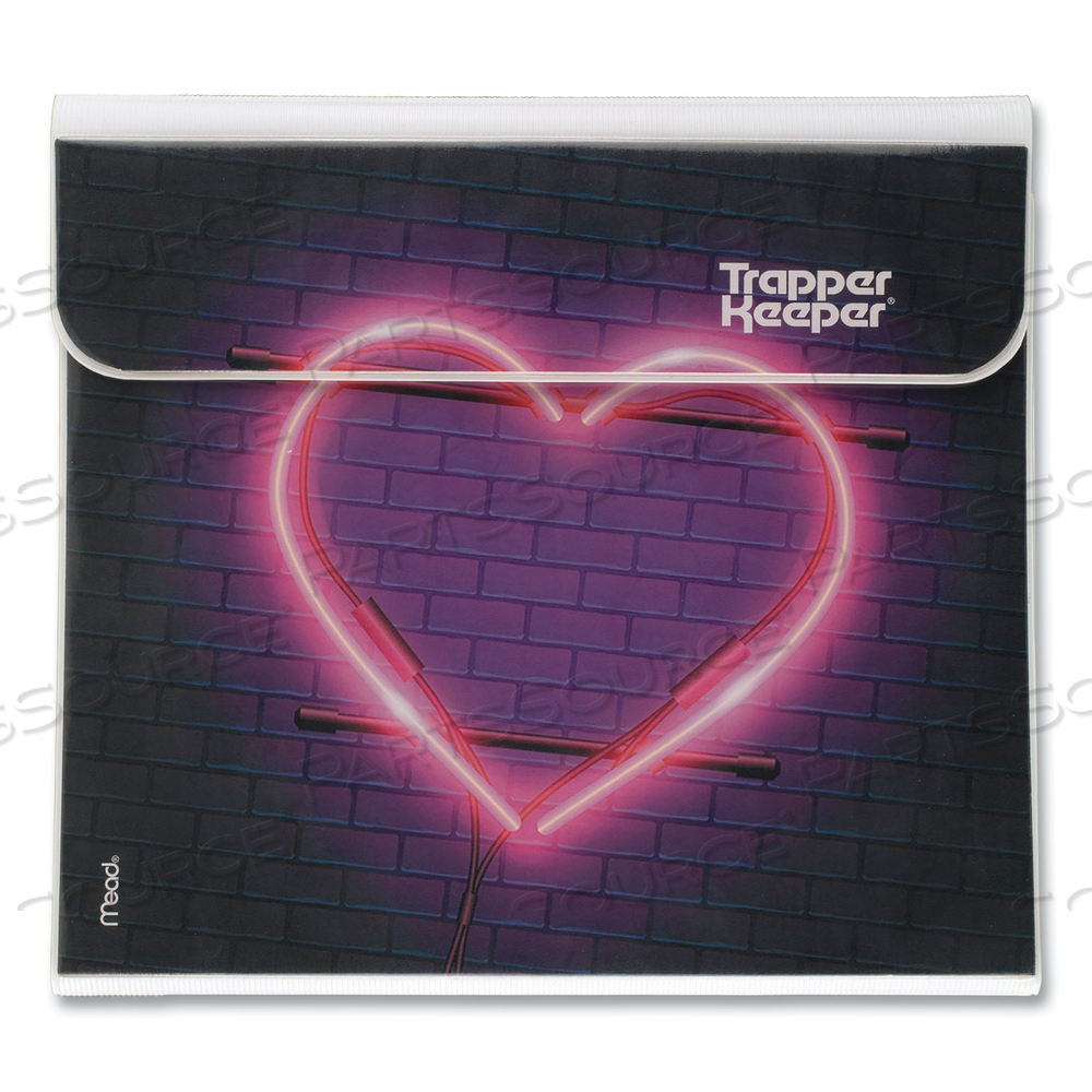 TRAPPER KEEPER 3-RING POCKET BINDER, 1" CAPACITY, 11.25 X 12.19, NEON HEART 