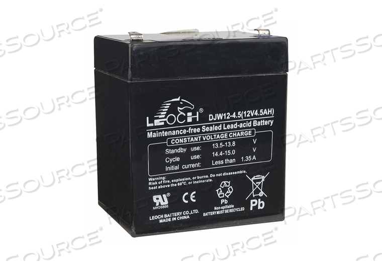 BATTERY, SEALED LEAD ACID, 12V, 4.5 AH, FASTON by Edwards Signaling