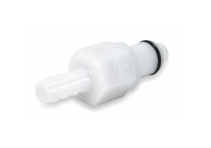 3/8 HOSE BARB VALVED IN-LINE ACETAL COUPLING INSERT by Colder Products Company