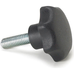 PLASTIC HAND KNOB W/SS SCREW - 1/4-20 THREAD, 1-1/8" THREAD LENGTH, 1" KNOB DIA. by Morton Machine Works