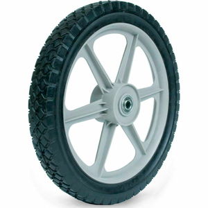 PLASTIC SPOKE SEMI-PNEUMATIC WHEEL - 14 X 1.75 - 2-3/8" CENTERED HUB 1/2" BB by Martin Wheel Co.