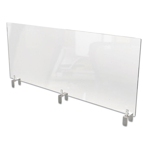 CLEAR PARTITION EXTENDER WITH ATTACHED CLAMP, 48 X 3.88 X 30, THERMOPLASTIC SHEETING by Ghent