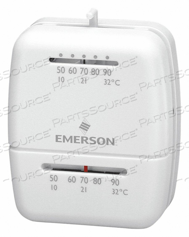 LOW V MECHANICAL TSTAT 50 TO 90F WHITE by Emerson Industrial