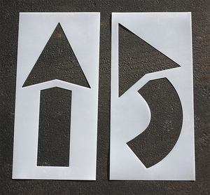 PAVEMENT STENCIL 42 IN ARROW KIT 1/8 by RAE Products & Chemicals Corp.