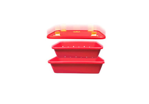 SMALL SIZE SYSTEM TRAY, RED, 14.3 IN X 6 IN X 25 IN by Healthmark Industries