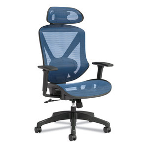 FLEXFIT DEXLEY MESH TASK CHAIR, SUPPORTS UP TO 275 LB, BLUE SEAT/BACK, BLACK BASE by Union & Scale